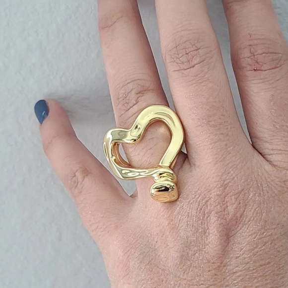 Uno De 50 Ring - NAILED HEART -  Gold  - Various Sizes - Picture 10 of 14